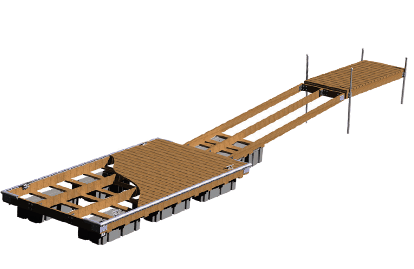 A Wooden Platform With A Flat Bottom