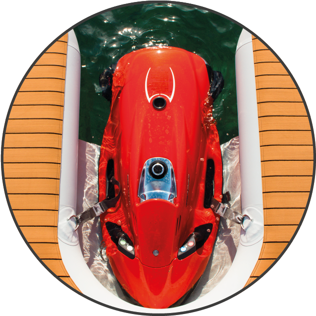 A Red Jet Ski In The Water