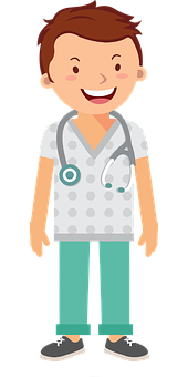 A Cartoon Of A Doctor