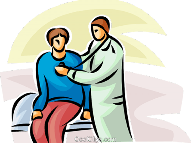 A Cartoon Of A Doctor Examining A Patient