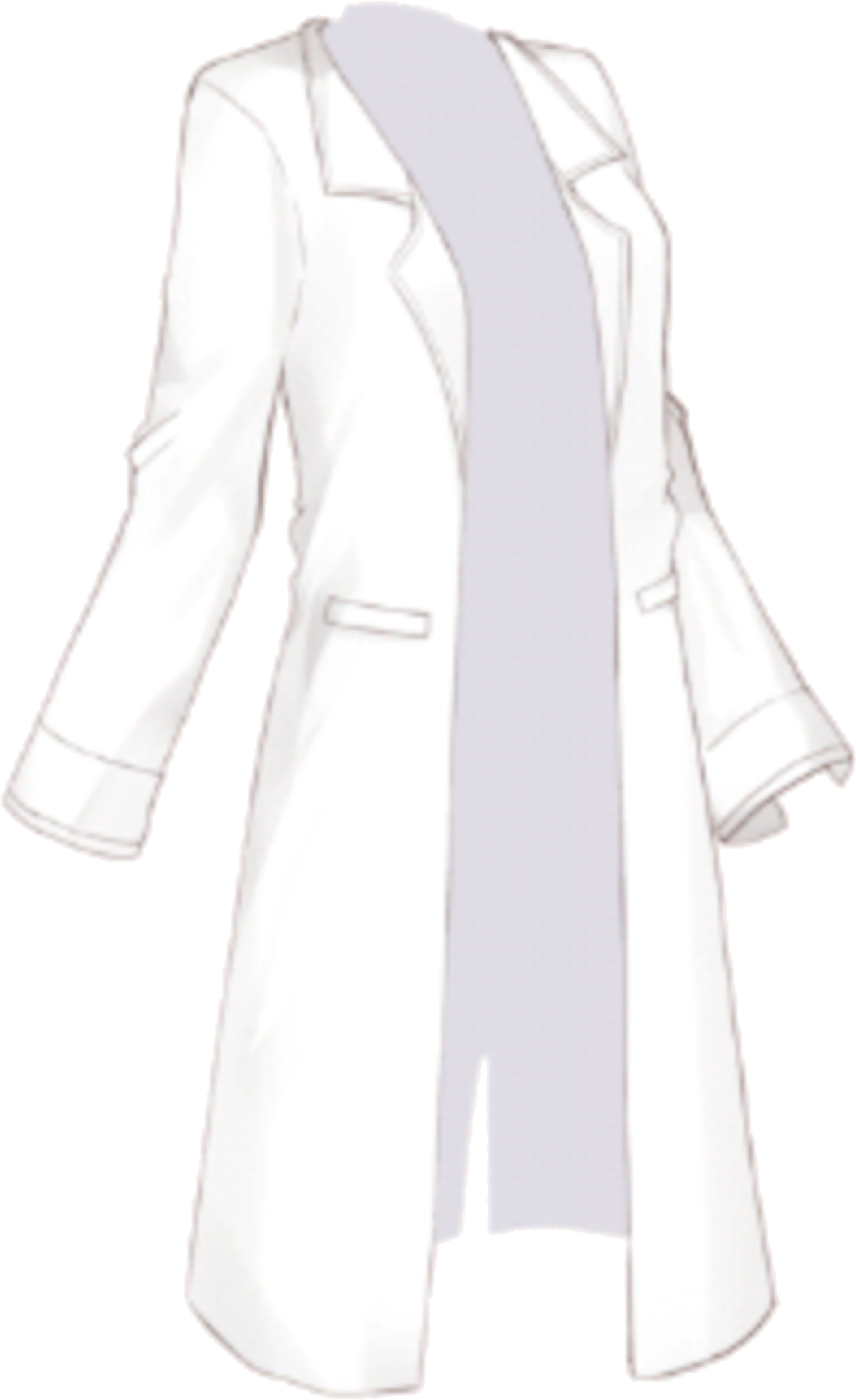 A White Coat With A Grey Dress