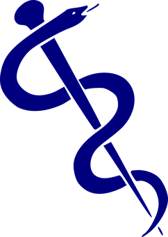 A Blue Symbol On A Black Background