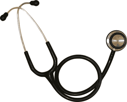 A Stethoscope On A Black Background