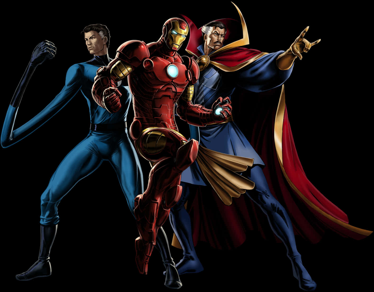 A Group Of Superheroes In Clothing
