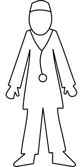 A White Silhouette Of A Doctor