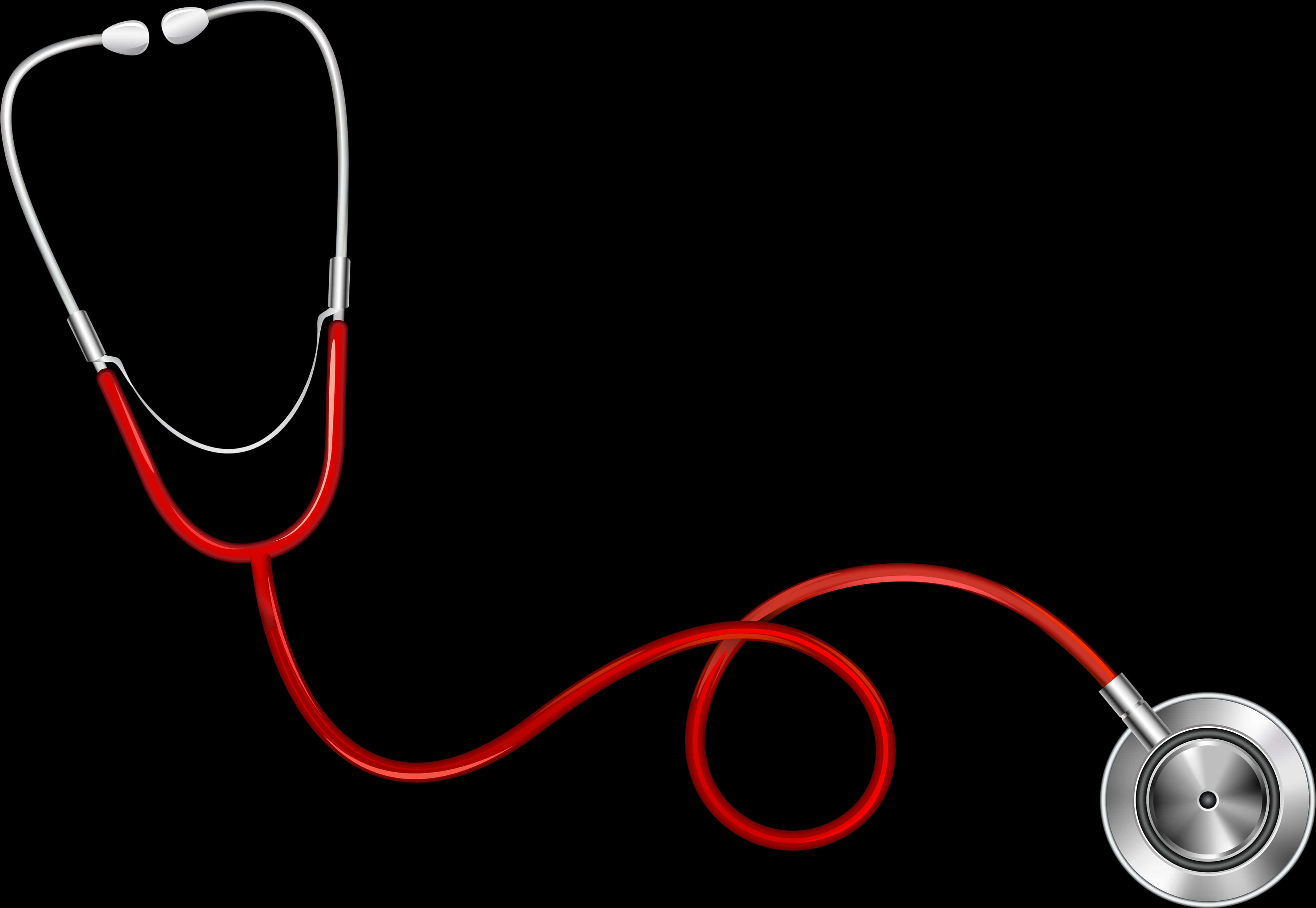A Stethoscope With A Red Cord