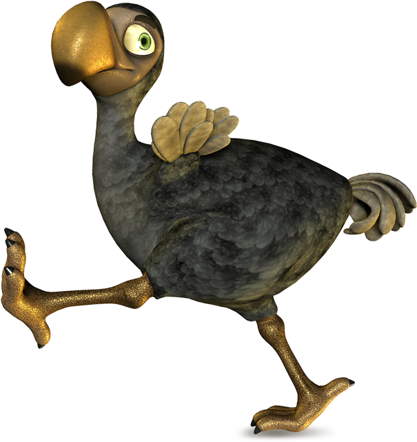 A Cartoon Bird With A Black Background
