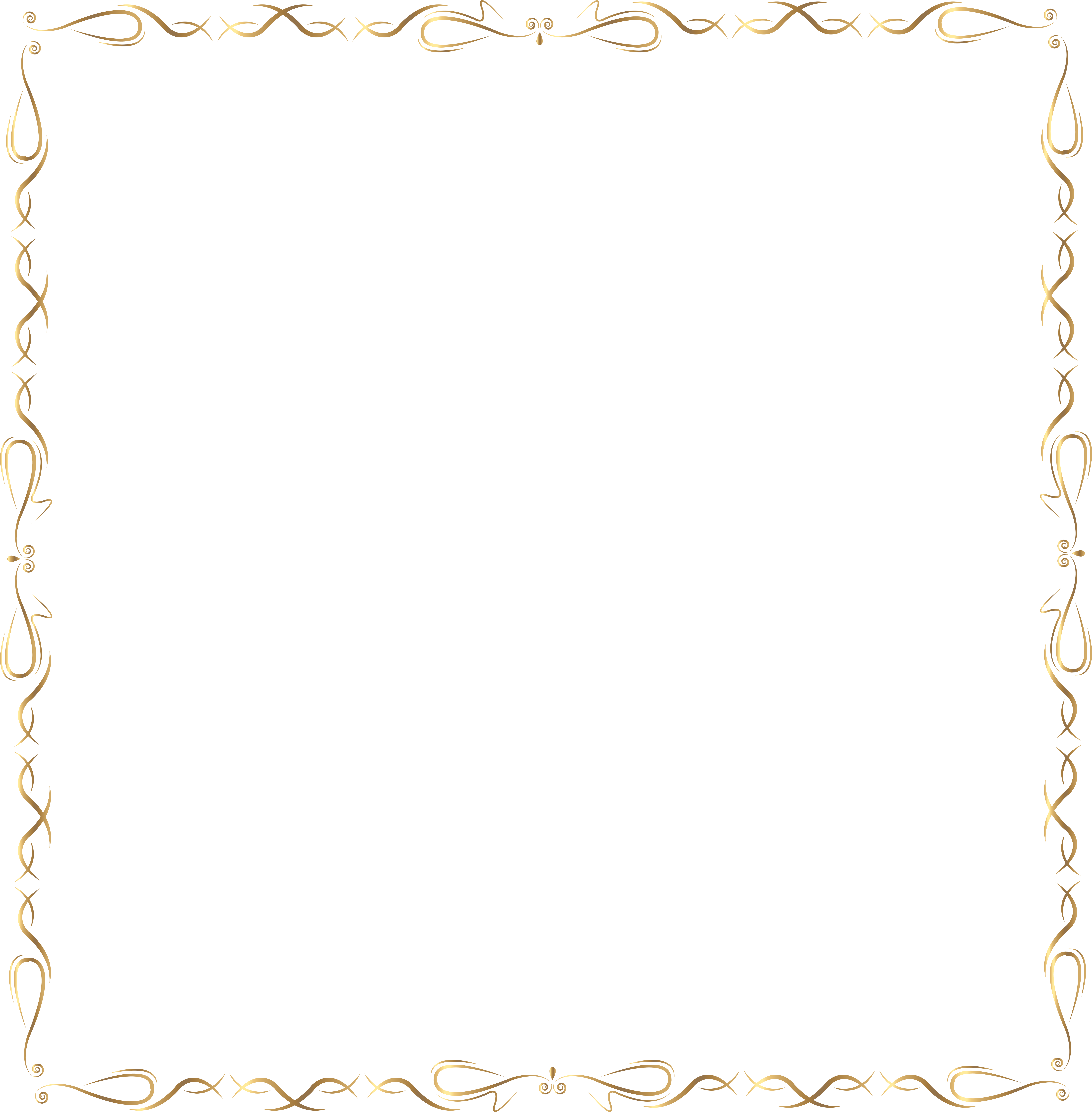 A Gold Frame With Black Background
