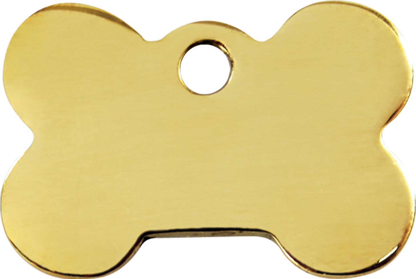 A Gold Dog Tag With A Hole