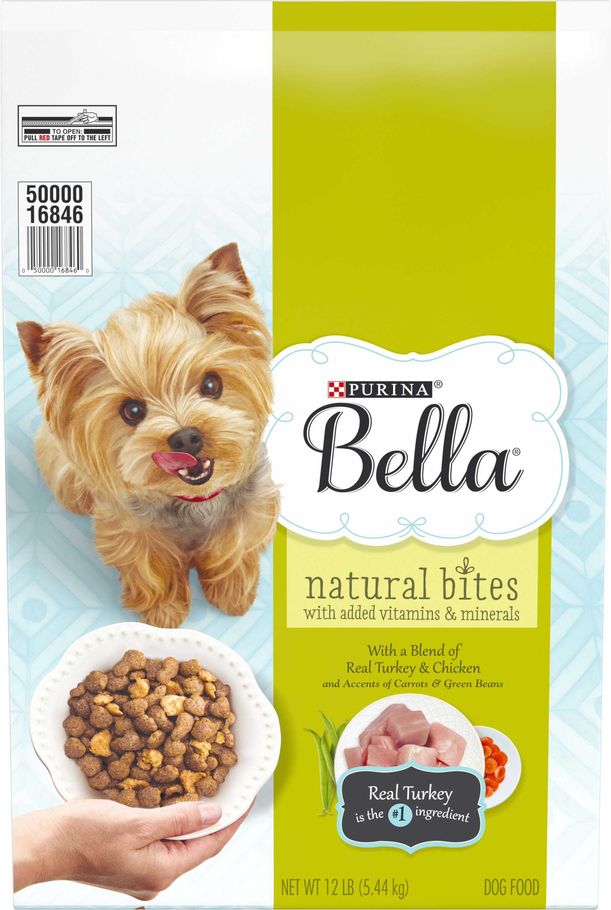 A Dog Food Package With A Dog And A Picture Of A Dog