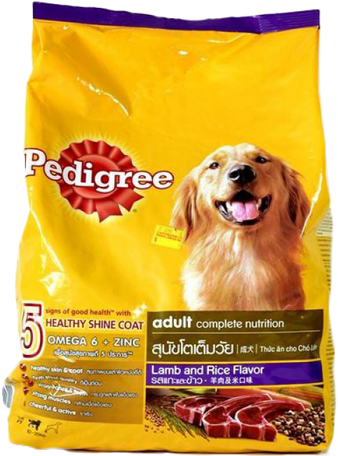 A Yellow Bag Of Dog Food