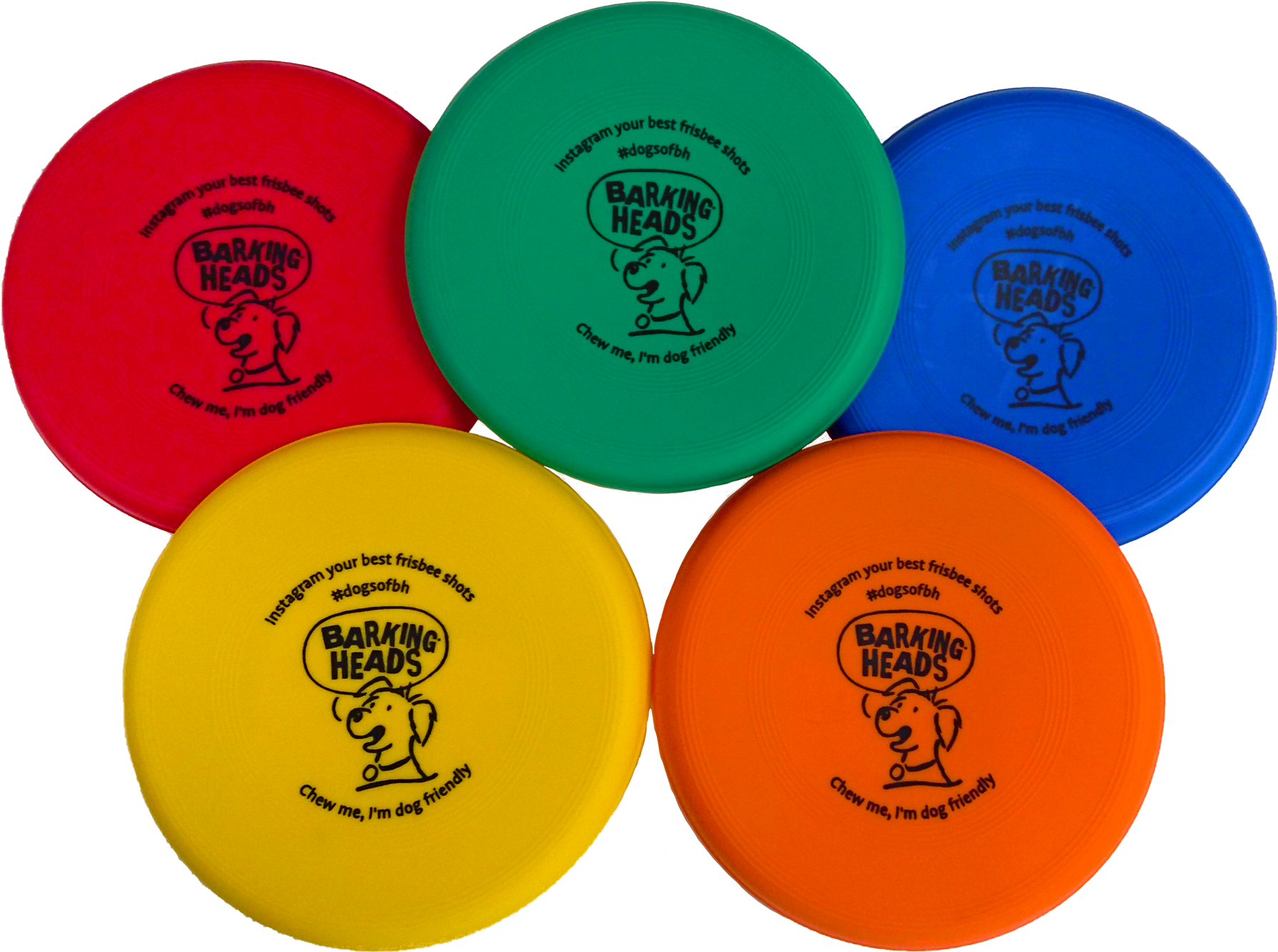 A Group Of Colorful Frisbees