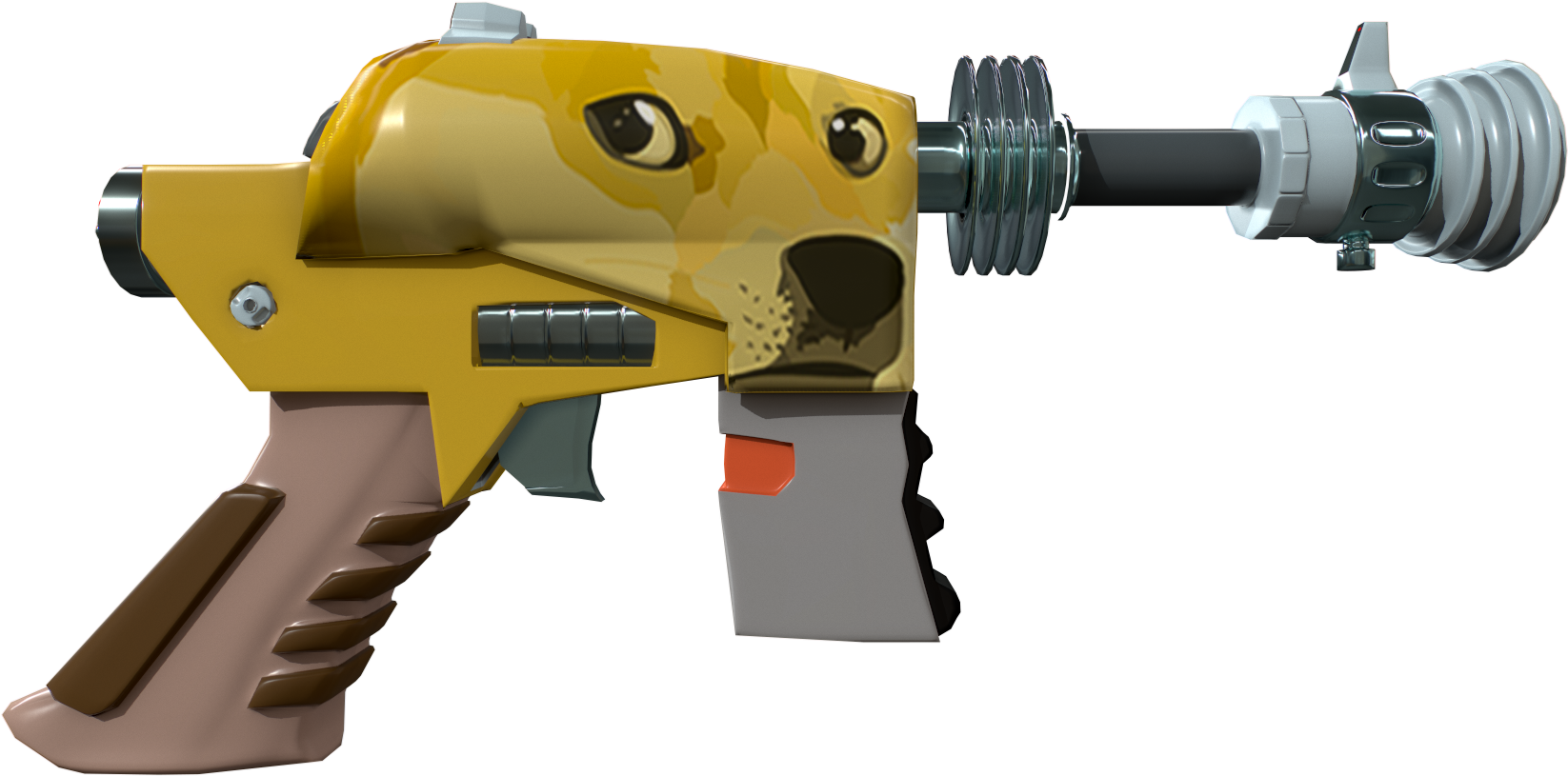 A Toy Gun With A Dog Head