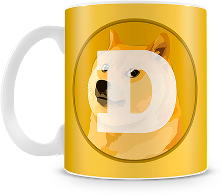 A Yellow Mug With A Dog On It