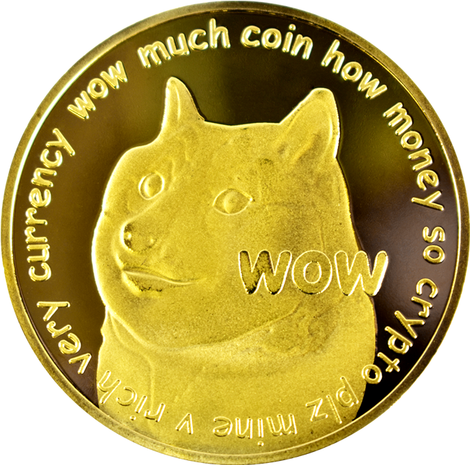 A Gold Coin With A Dog Face