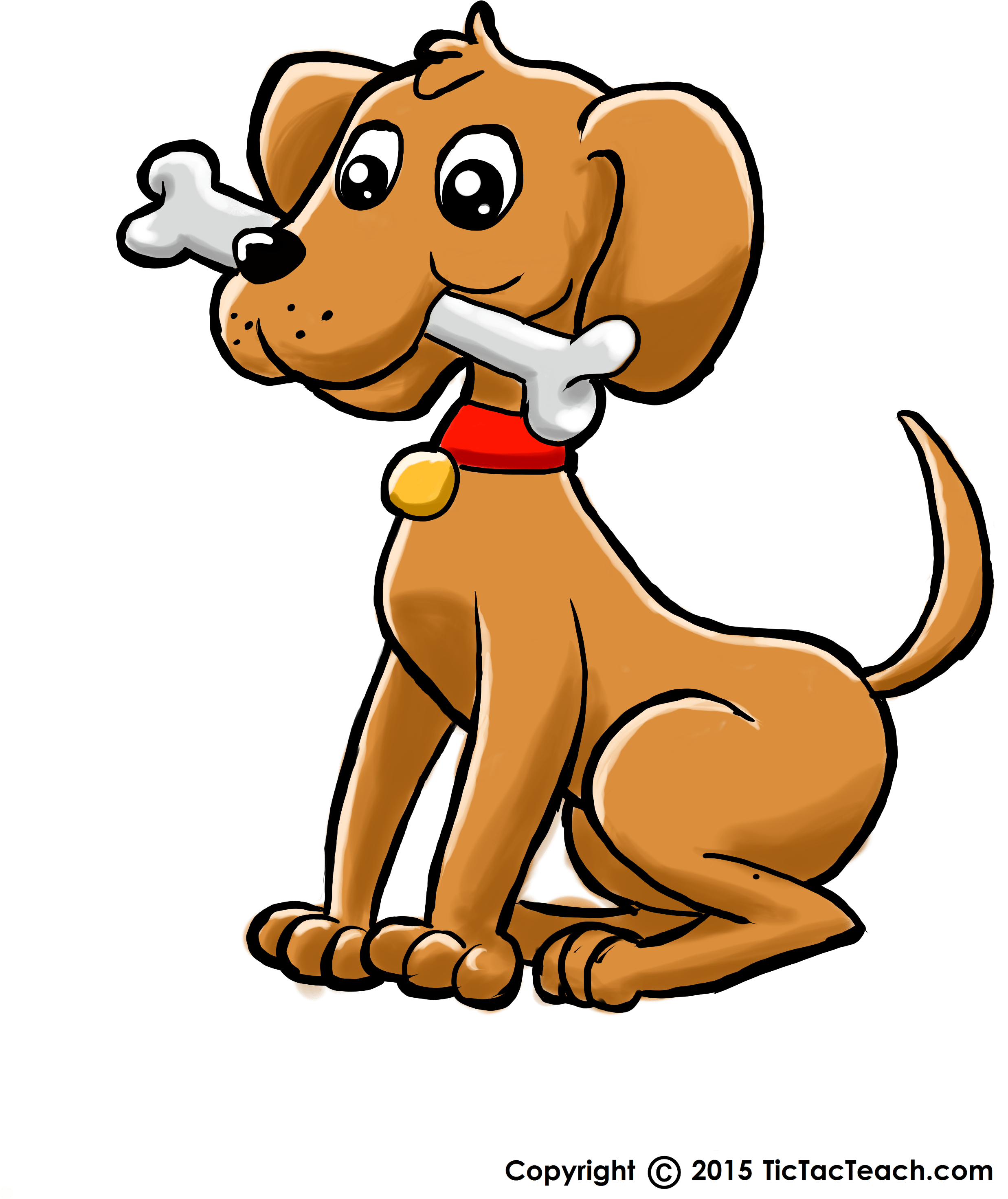 Doggie Wheres Your Bone - Cartoon Dog With Bone, Hd Png Download