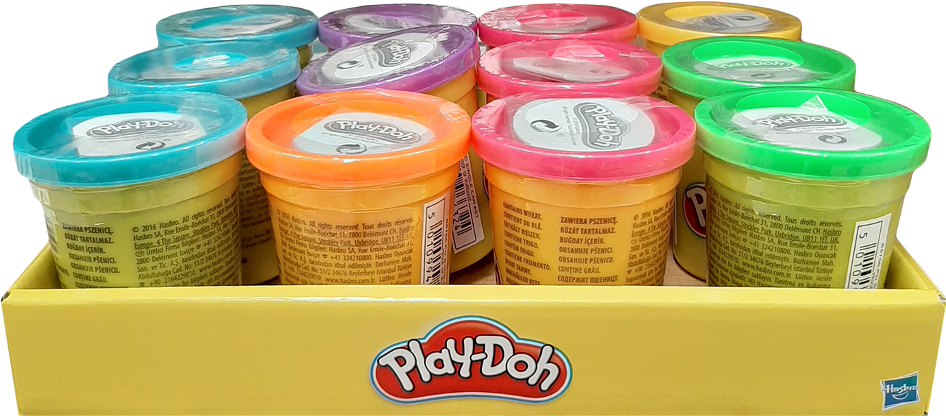 A Group Of Plasticine Containers