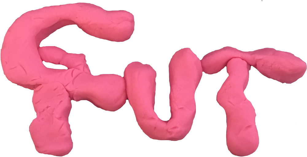 Pink Letters Made Of Play Dough