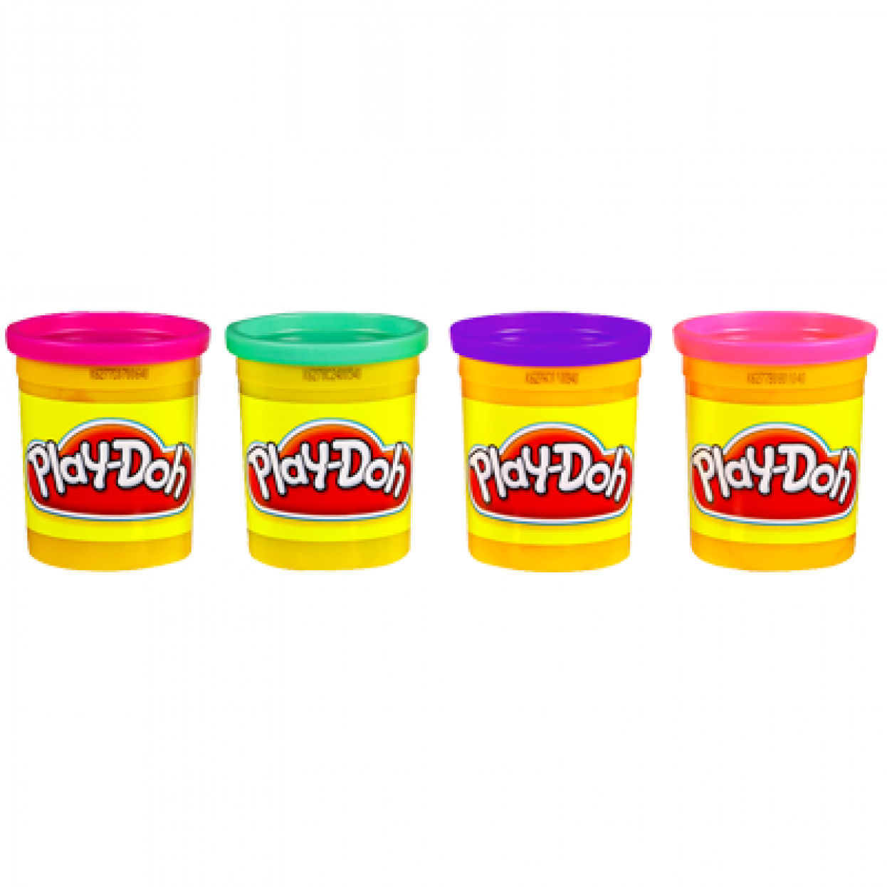 A Group Of Colorful Play Doh Containers
