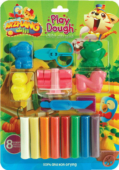 A Package Of Colorful Dough