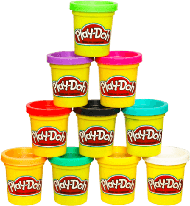 A Stack Of Play Doh Cups