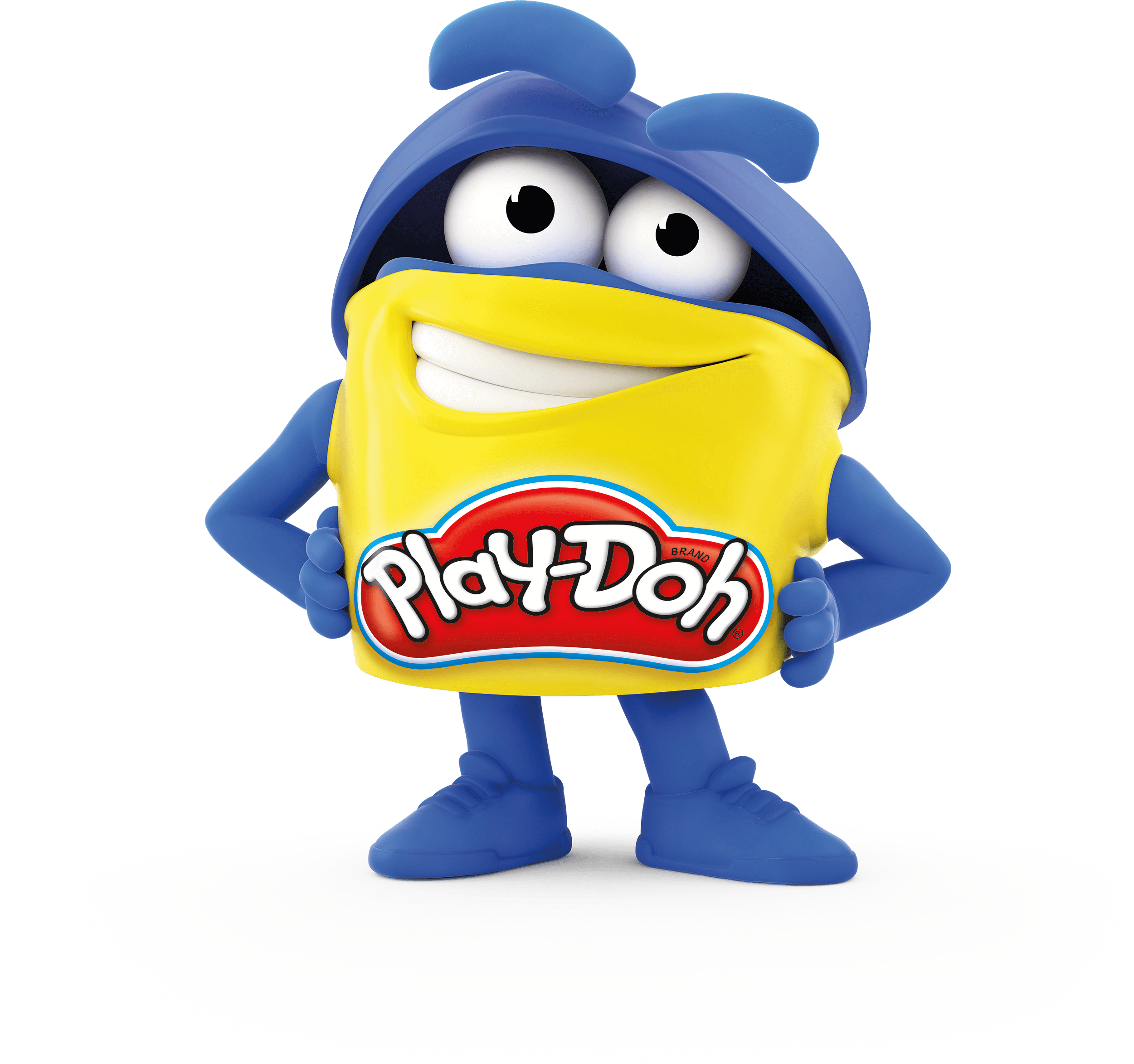 A Cartoon Character Holding A Yellow And Blue Object