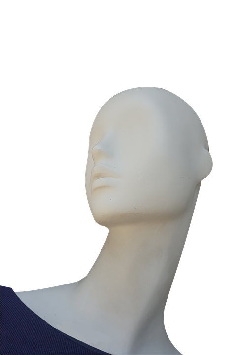 A Mannequin Head With A Black Background