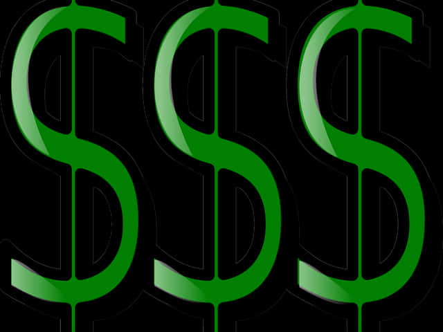 A Group Of Green Dollar Signs