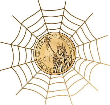 A Coin In A Web