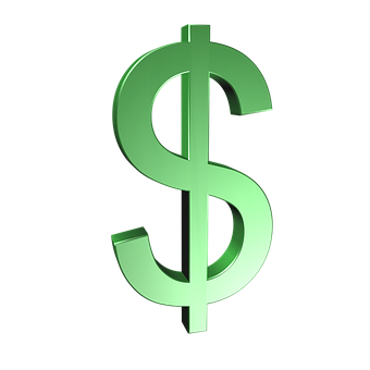 A Green Dollar Sign On A Black Background