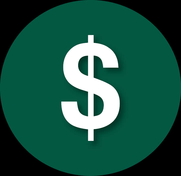 A Green Circle With A White Dollar Sign