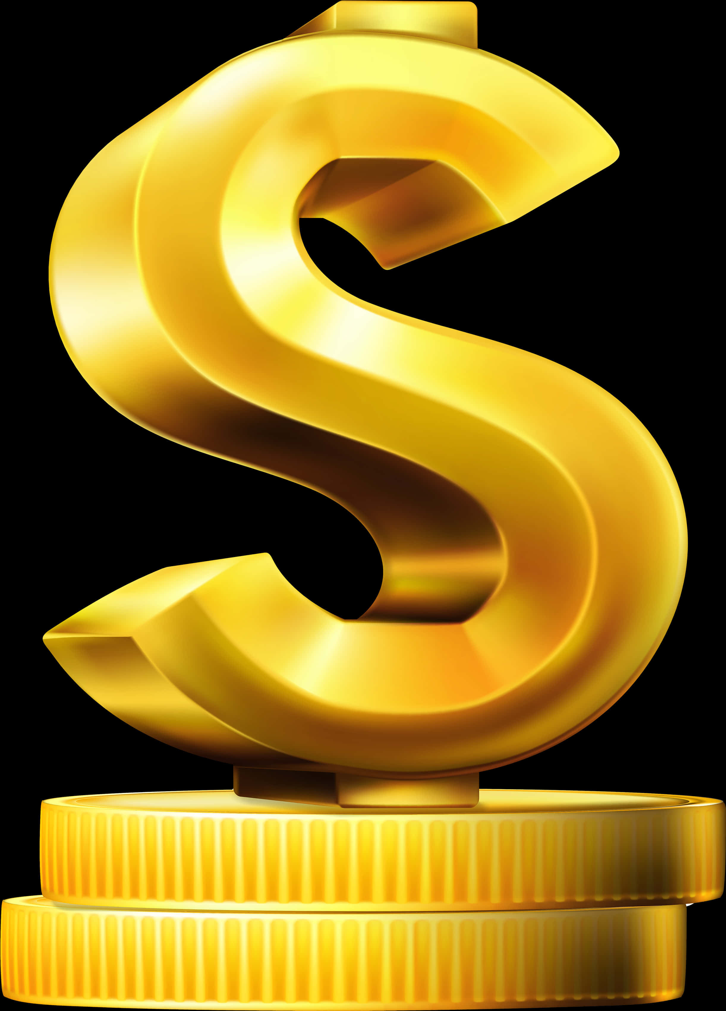 Gold Coins And Dollar Sign Clipart
