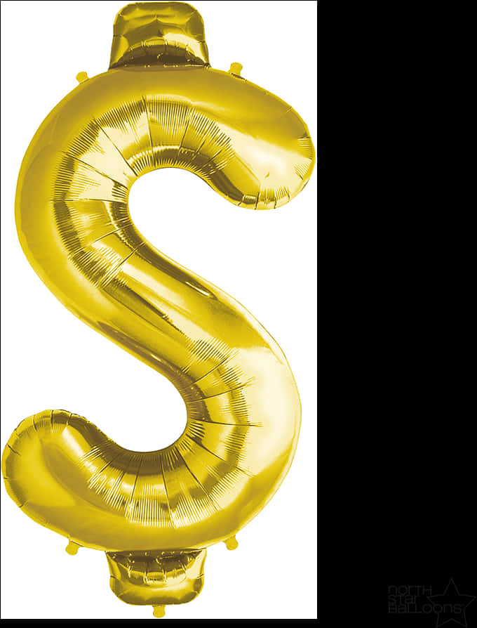A Gold Balloon Shaped Like A Letter