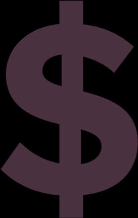 A Purple Dollar Sign On A Black Background