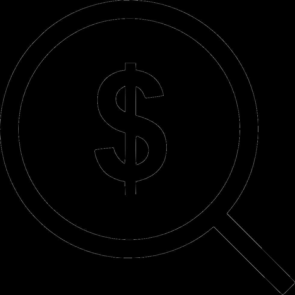 A Magnifying Glass With A Dollar Sign