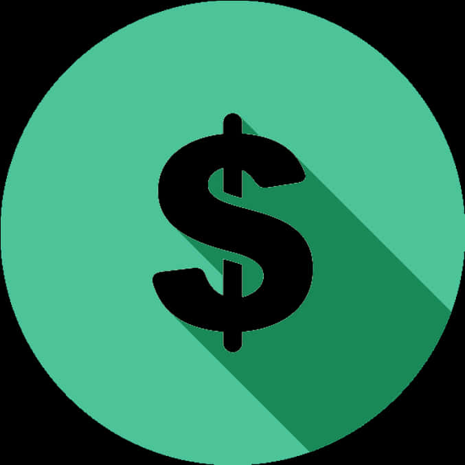 A Green Circle With A Black Dollar Sign