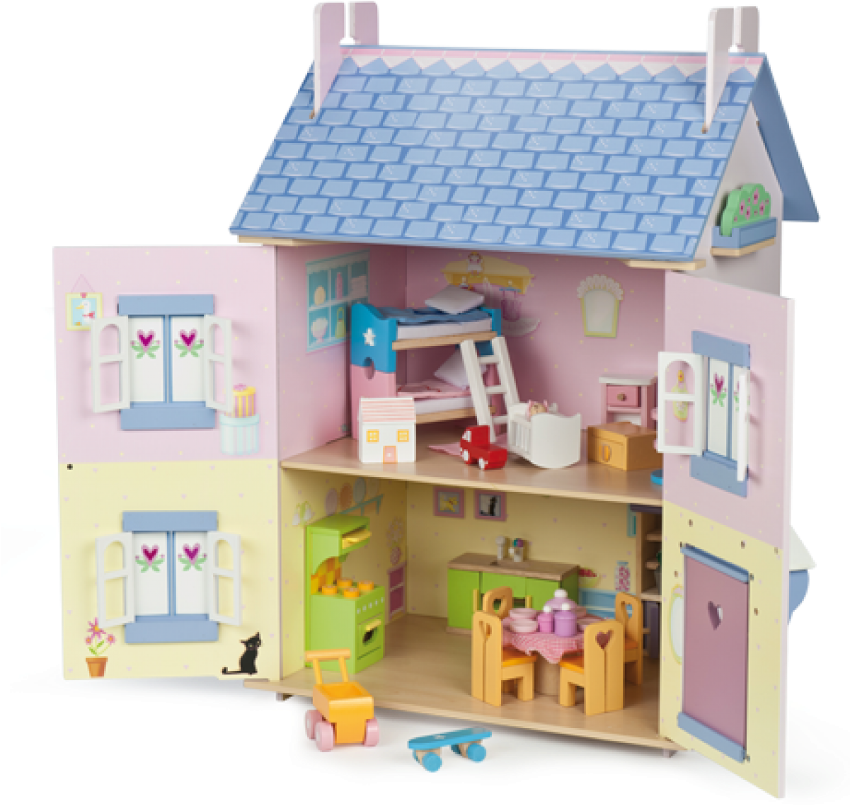 A Toy House With Furniture