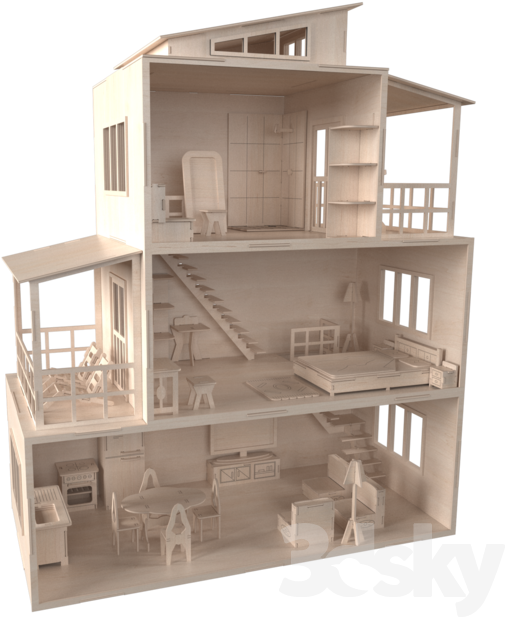 A Model Of A Doll House