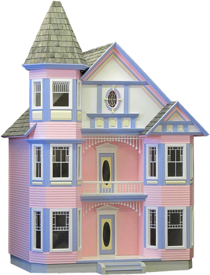 A Pink And Blue House