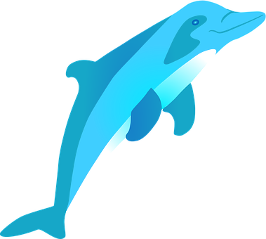 A Blue Dolphin With A Black Background