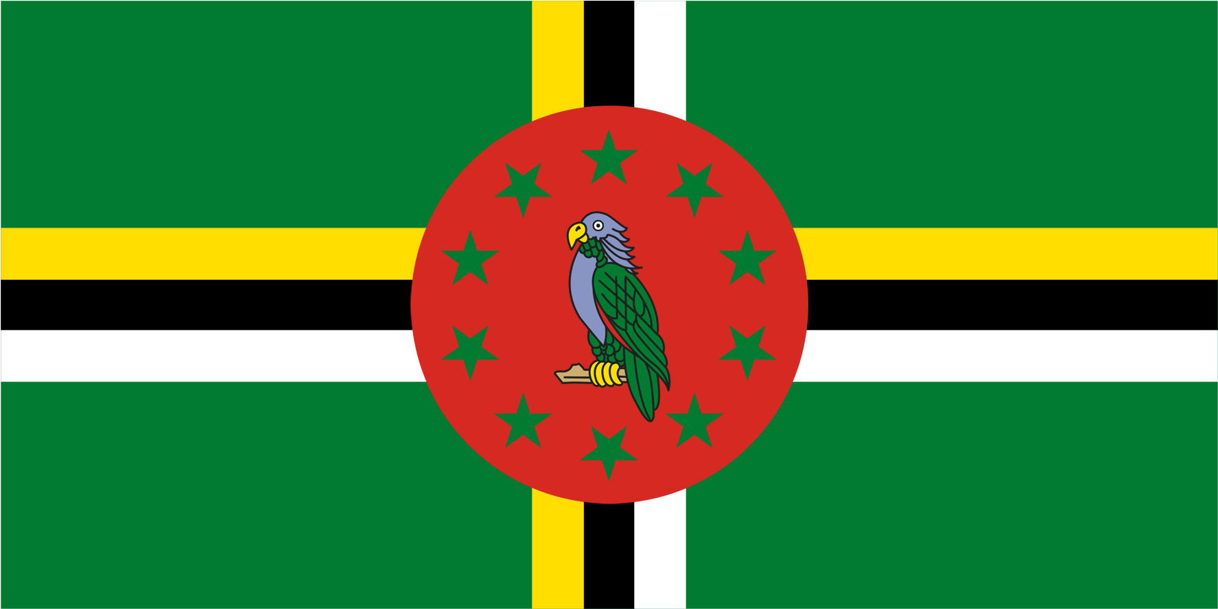 A Flag With A Bird In The Center