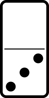 A Domino With Black Dots