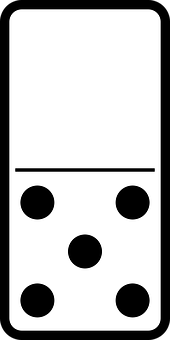 A Domino With Black Dots