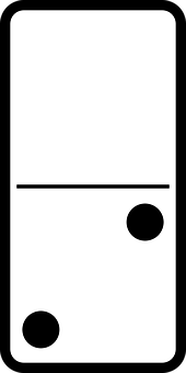 A Black And White Rectangular Object With A Black Circle