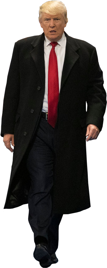 A Man In A Black Coat And Red Tie