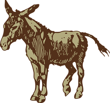 A Drawing Of A Donkey
