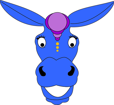 A Cartoon Of A Donkey