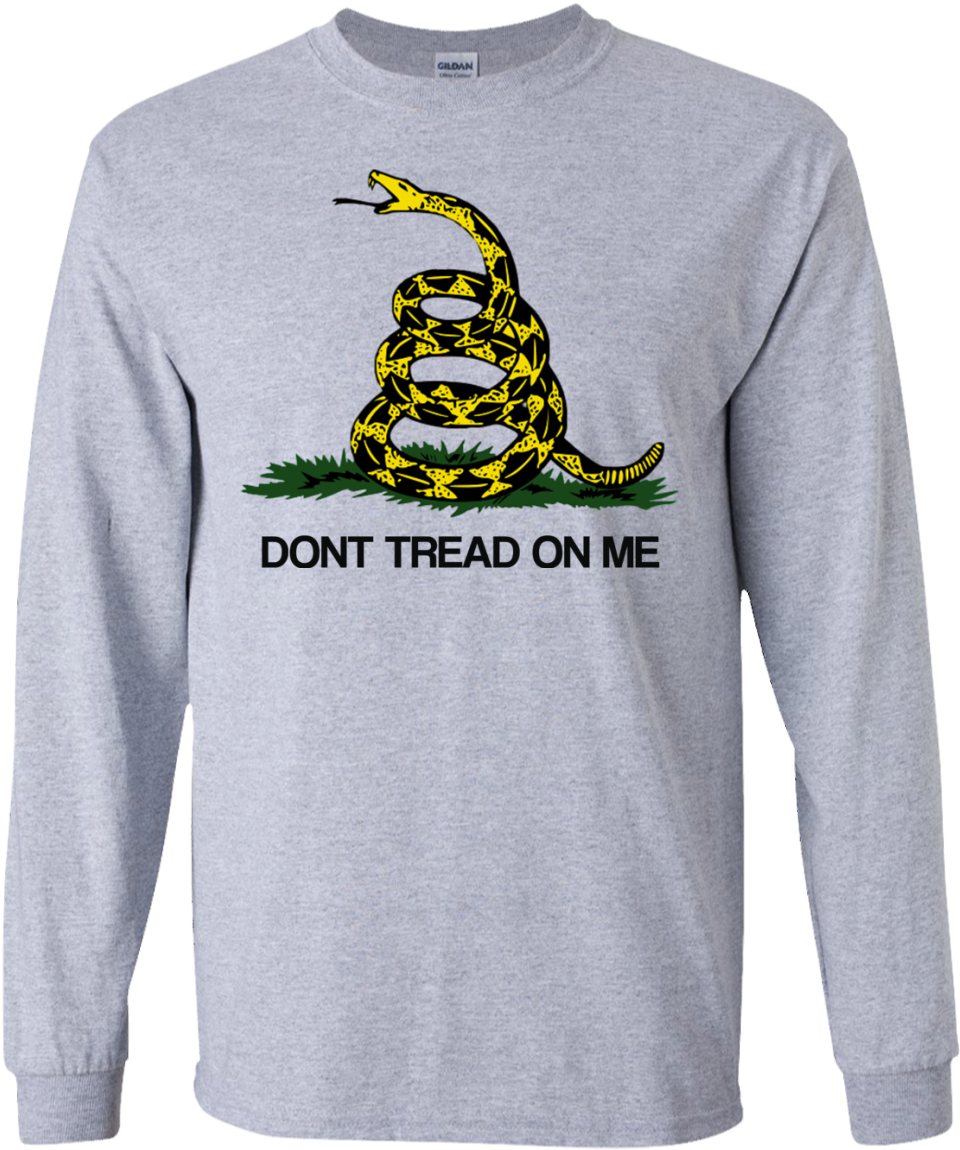 A Long Sleeved Grey Shirt With A Yellow Snake On It