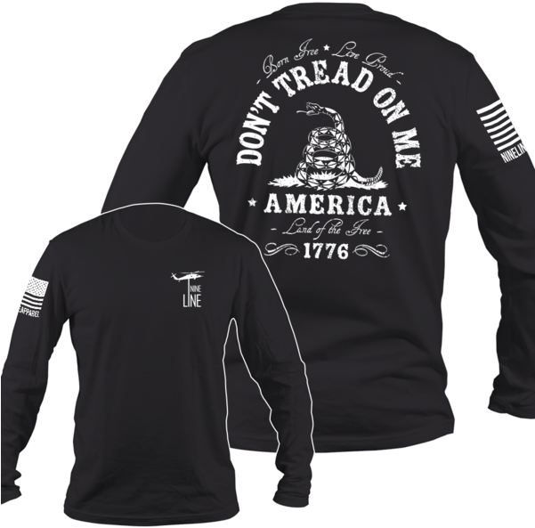 A Long Sleeved Black Shirt With White Text