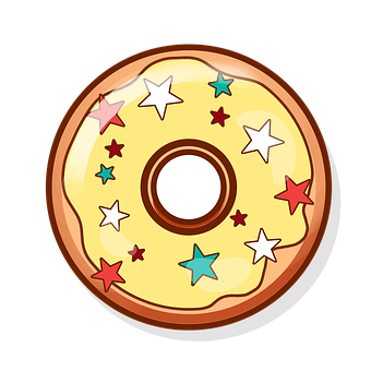 A Donut With Stars And Frosting